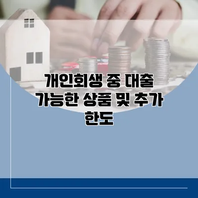 개인회생 중 대출 가능한 상품 및 추가 한도