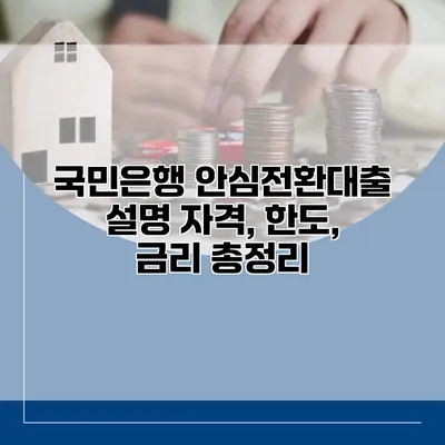 국민은행 안심전환대출 설명 자격, 한도, 금리 총정리