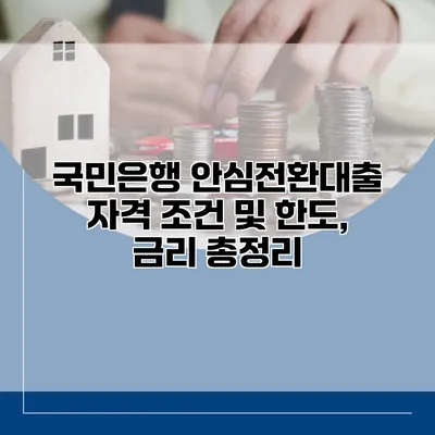 국민은행 안심전환대출 자격 조건 및 한도, 금리 총정리