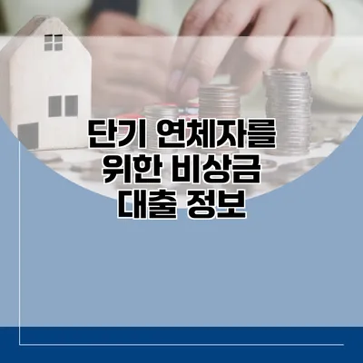 단기 연체자를 위한 비상금 대출 정보