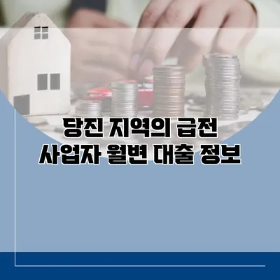 당진 지역의 급전 사업자 월변 대출 정보