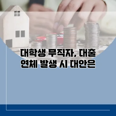 대학생 무직자, 대출 연체 발생 시 대안은?