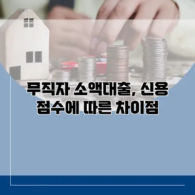 무직자 소액대출, 신용 점수에 따른 차이점