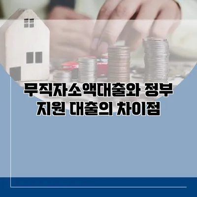 무직자소액대출와 정부 지원 대출의 차이점