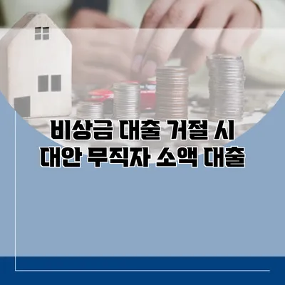 비상금 대출 거절 시 대안 무직자 소액 대출