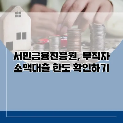 서민금융진흥원, 무직자 소액대출 한도 확인하기