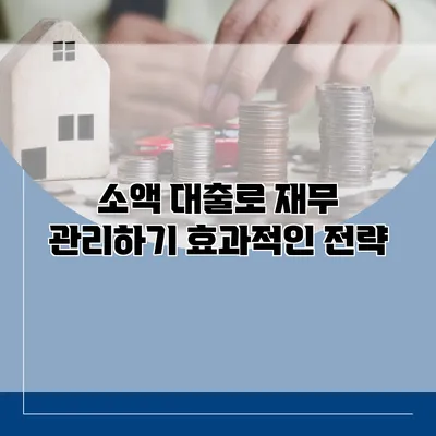 소액 대출로 재무 관리하기 효과적인 전략