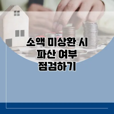 소액 미상환 시 파산 여부 점검하기