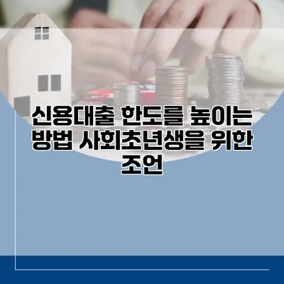 신용대출 한도를 높이는 방법 사회초년생을 위한 조언
