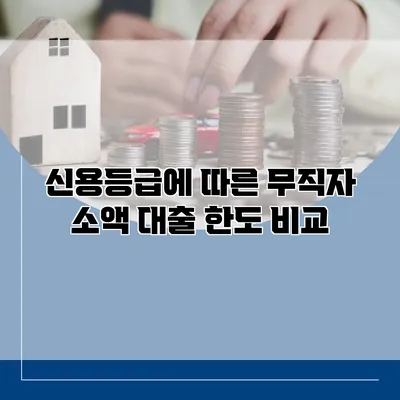 신용등급에 따른 무직자 소액 대출 한도 비교