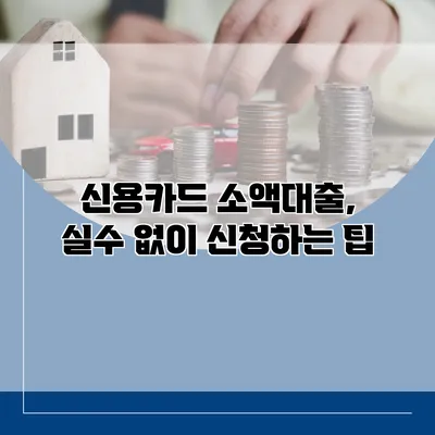 신용카드 소액대출, 실수 없이 신청하는 팁