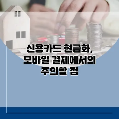 신용카드 현금화, 모바일 결제에서의 주의할 점