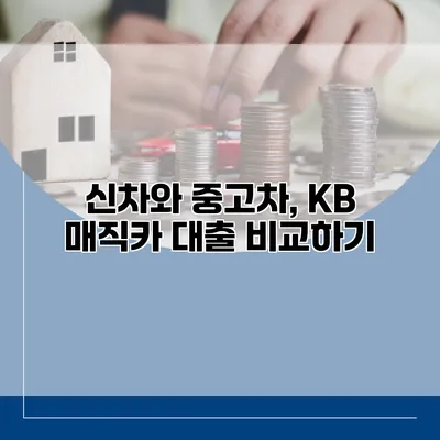 신차와 중고차, KB 매직카 대출 비교하기