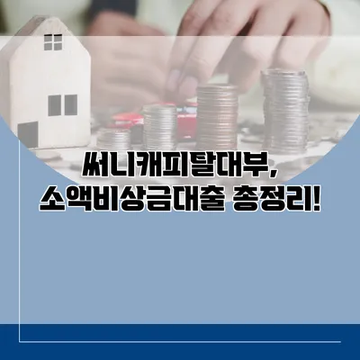 써니캐피탈대부, 소액비상금대출 총정리!