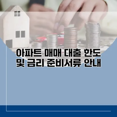 아파트 매매 대출 한도 및 금리 준비서류 안내