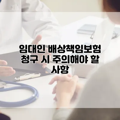 임대인 배상책임보험 청구 시 주의해야 할 사항