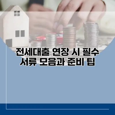 전세대출 연장 시 필수 서류 모음과 준비 팁