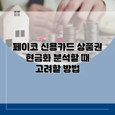 페이코 신용카드 상품권 현금화 분석할 때 고려할 방법