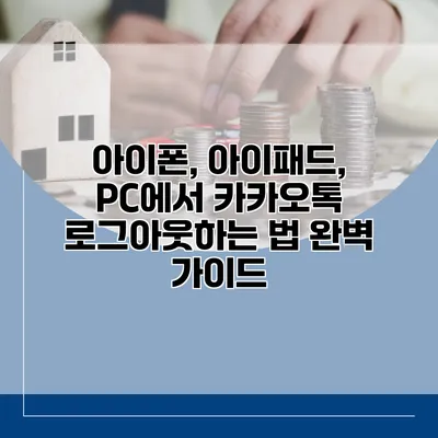 아이폰, 아이패드, PC에서 카카오톡 로그아웃하는 법 완벽 가이드